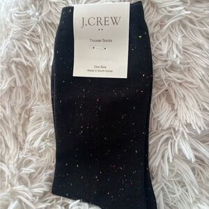 J.Crew Trouser Socks – black with multicolor flecks, NWT